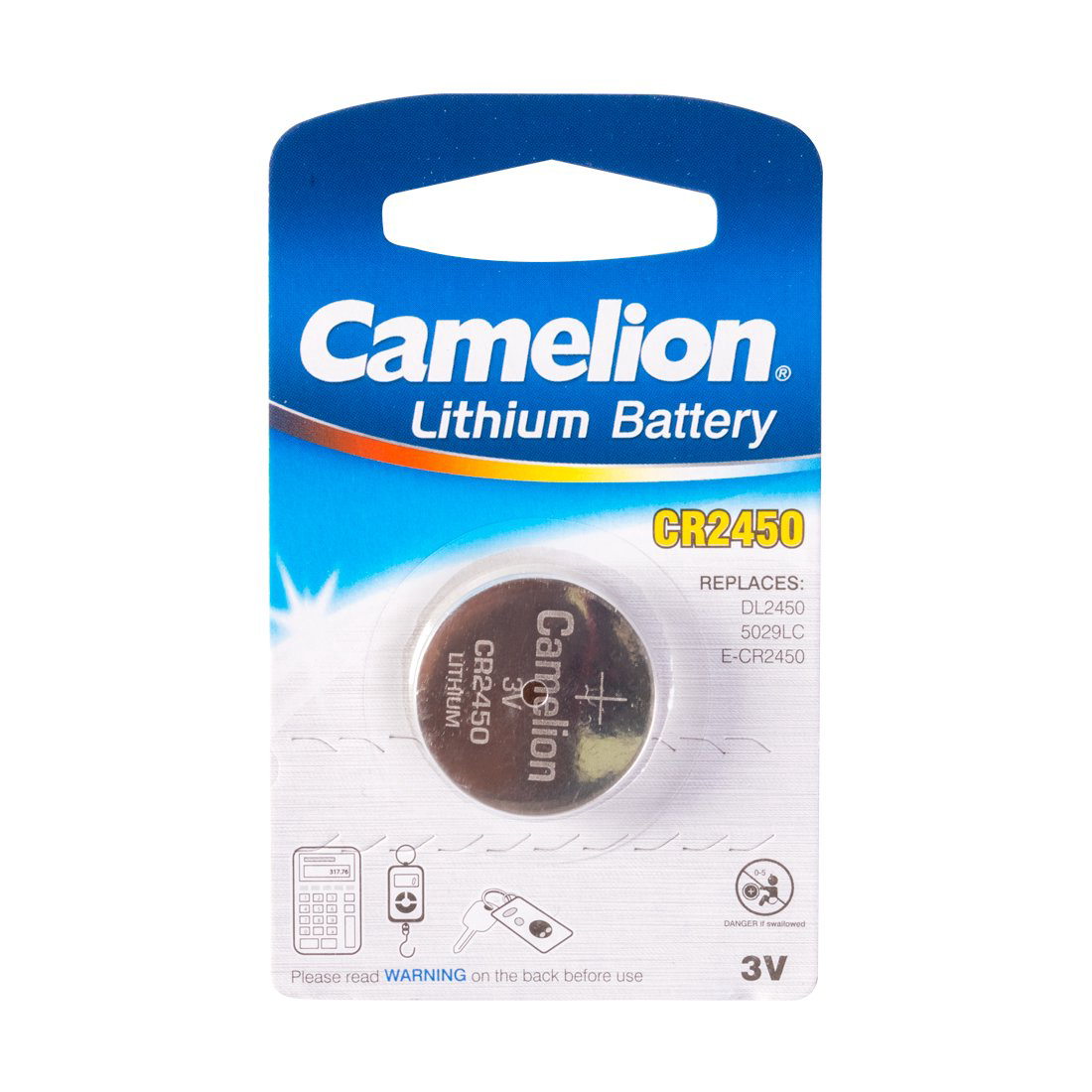 Батарейка Camelion Lithium CR2450-BP1 3Vx1
