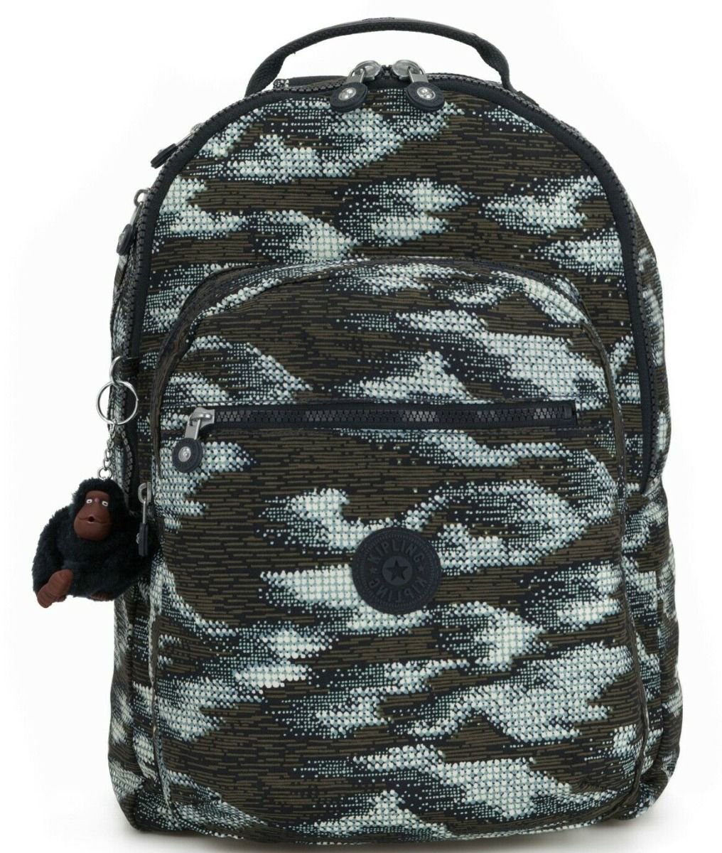  Рюкзак Kipling Clas Seoul Dynamic Dots 33 x 45 x 18,5см черный купить,NaN