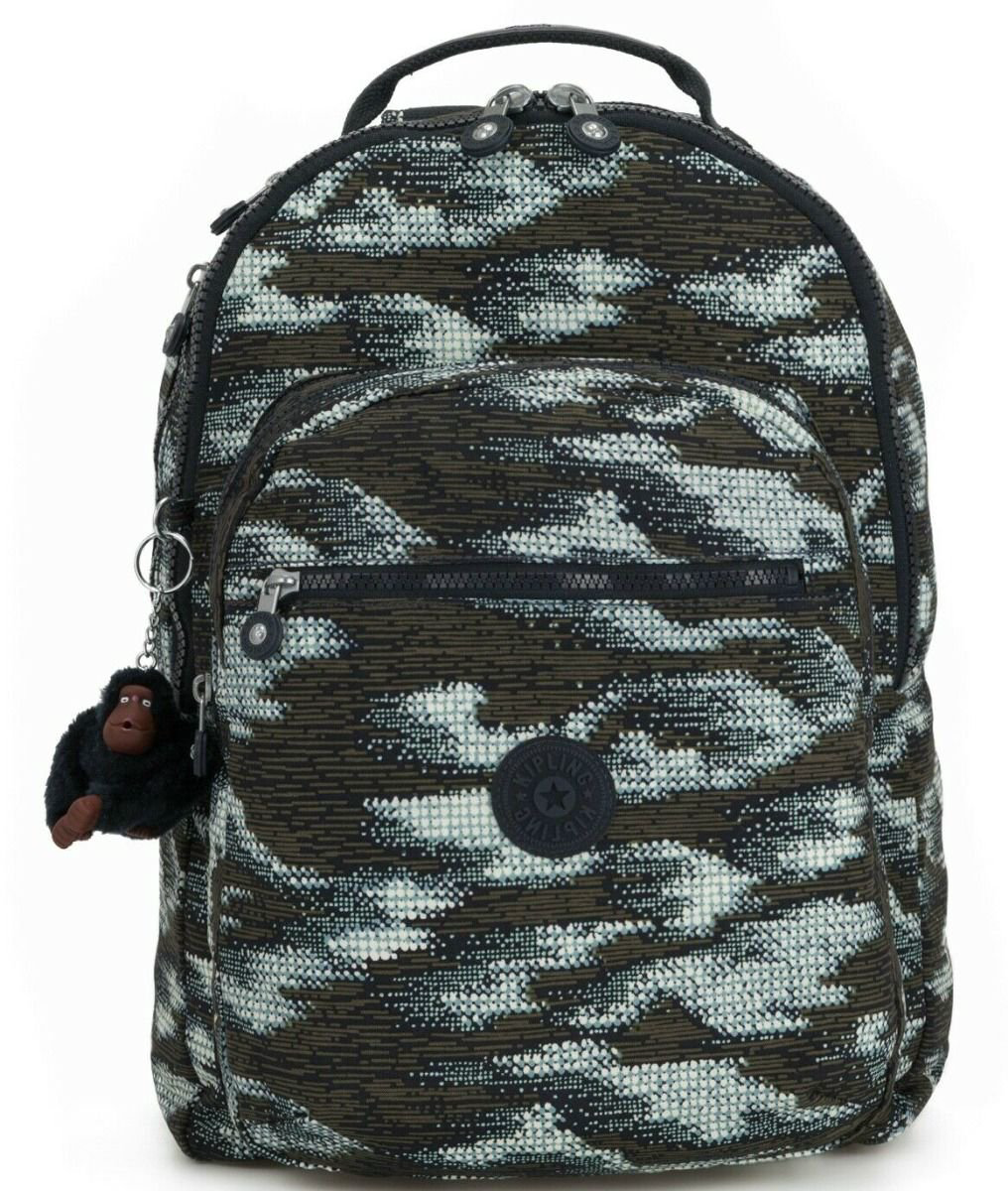  Рюкзак Kipling Clas Seoul Dynamic Dots 33 x 45 x 18,5см черный купить,NaN