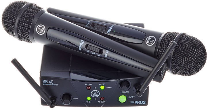 Радиомикрофон AKG WMS40 Mini Dual Vocal Set чёрный купить,NaN