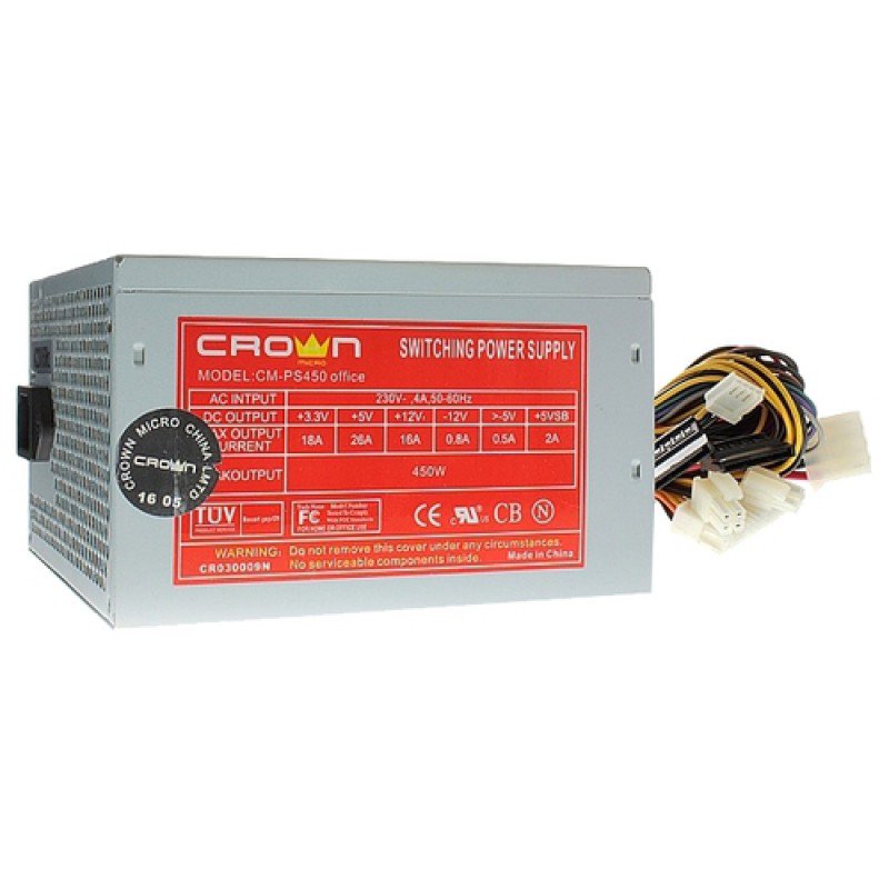 Блок питания Crown CM-PS450 office V2.2 450W купить,NaN