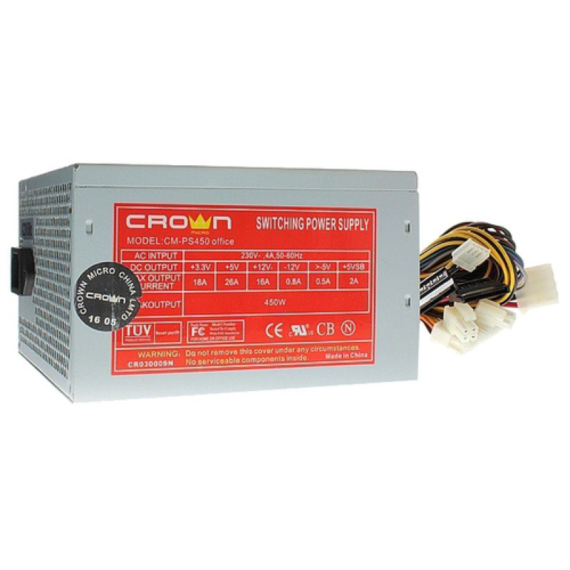 Блок питания Crown CM-PS450 office V2.2 450W купить,NaN