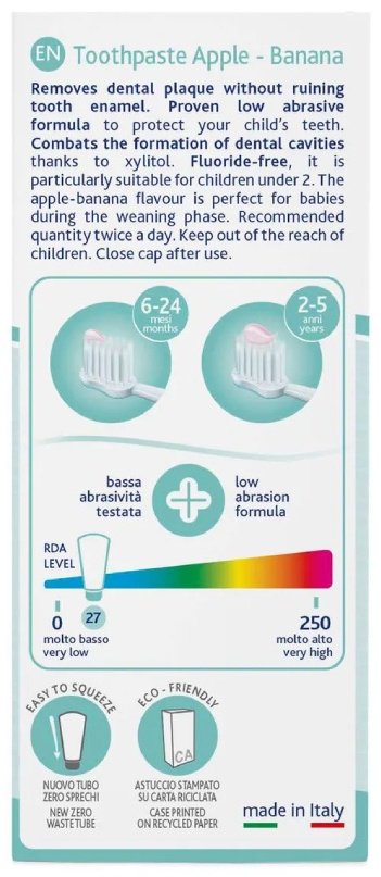 Chicco зубная паста DentifricioToothpaste яблоко банан 50 мл - ForteMarket Chicco зубная паста DentifricioToothpaste яблоко банан 50 мл купить,0