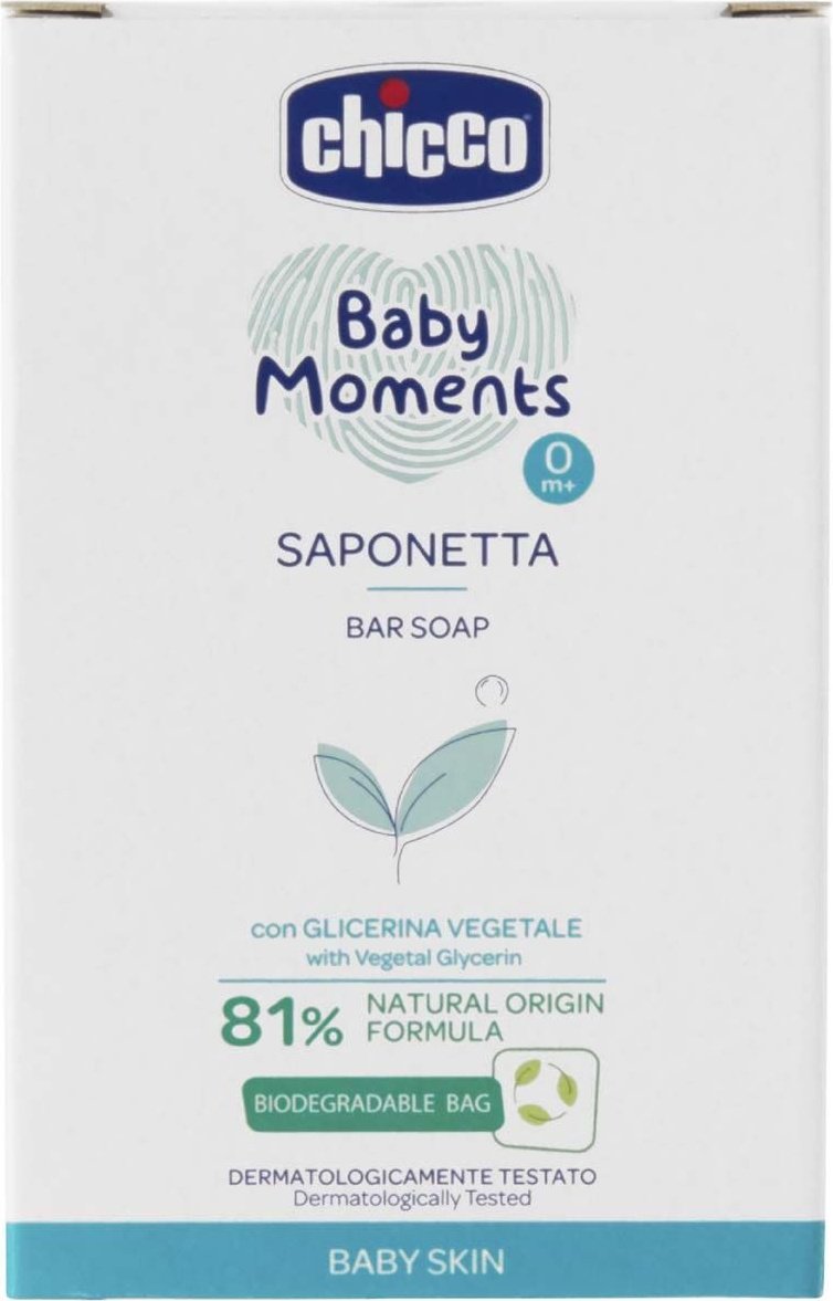 Кусковое мыло детское Chicco Baby moments 0м+ 100 г купить,NaN