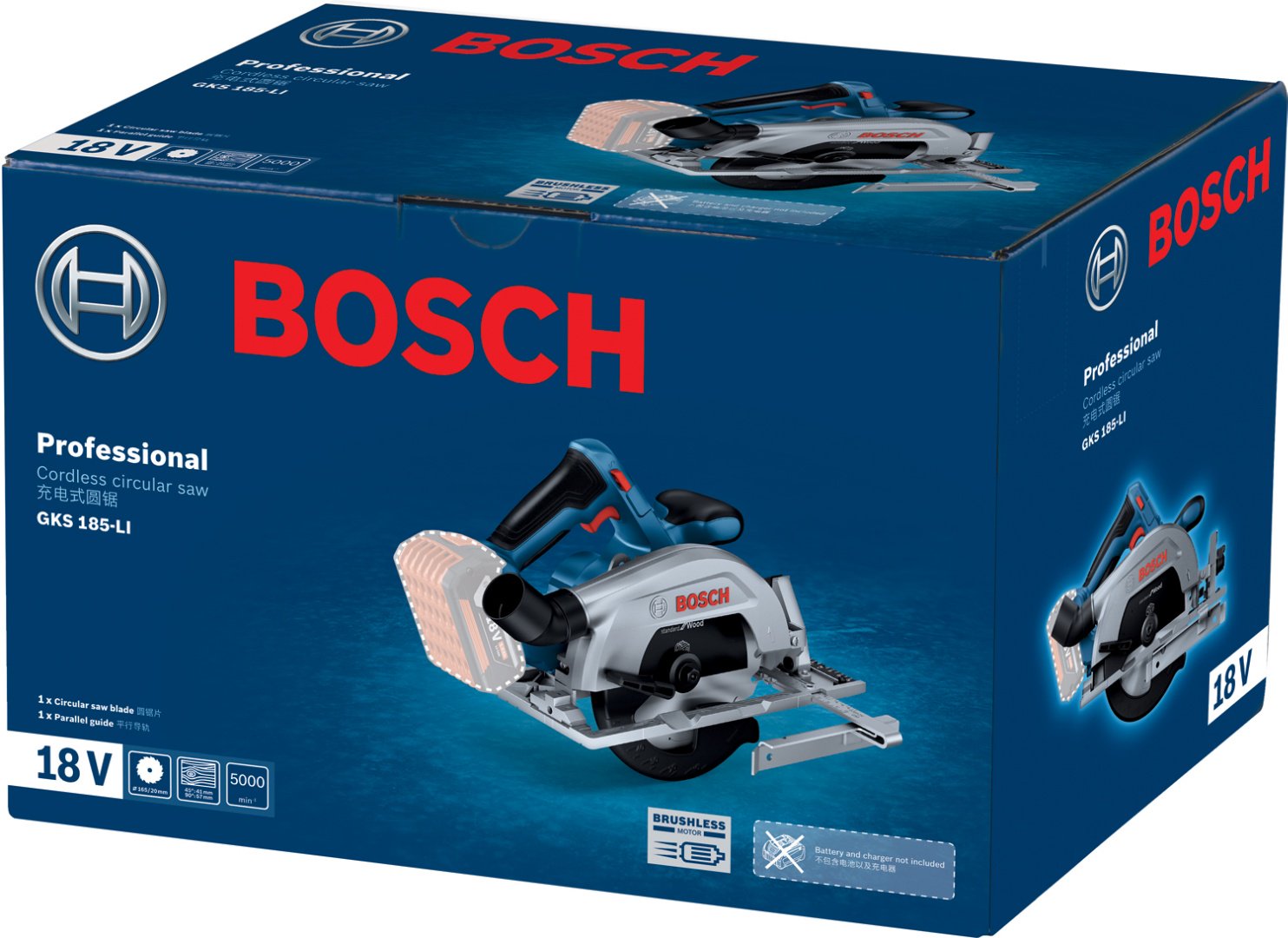 Дисковая аккумуляторная пила BOSCH Professional GKS 185-LI, 06016C1221 купить,0