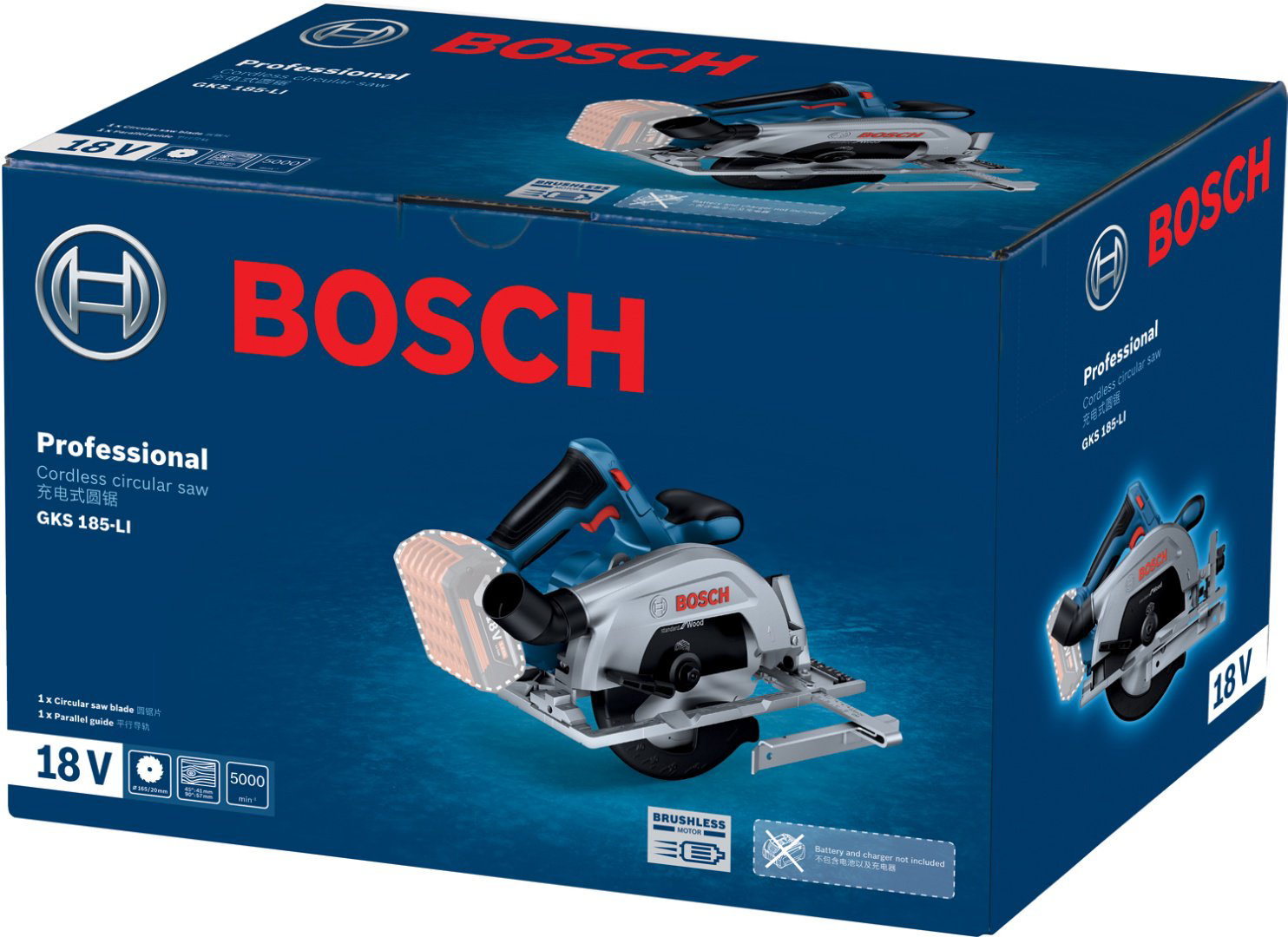 Дисковая аккумуляторная пила BOSCH Professional GKS 185-LI, 06016C1221 купить,122710