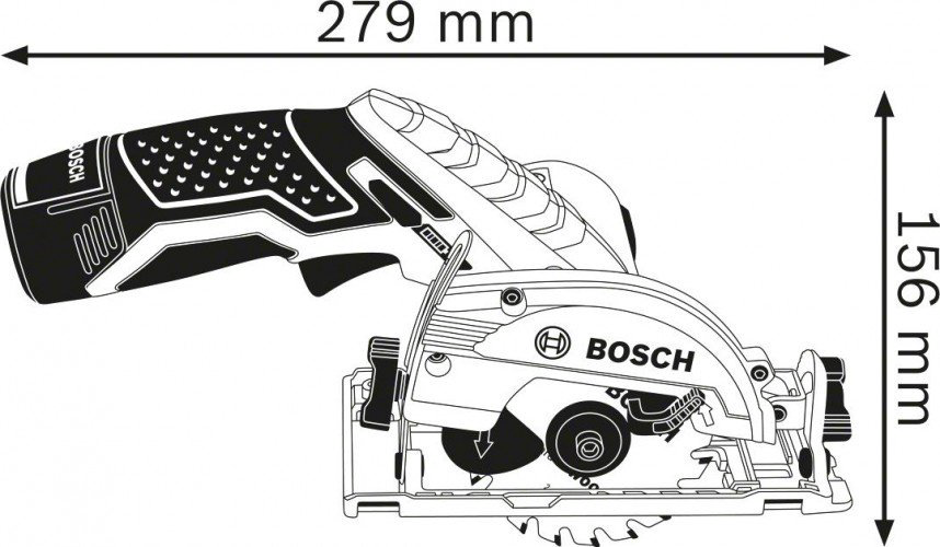 Дисковая пила Bosch GKS 12V-26 0615990M41, электрическая