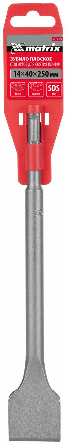Matrix зубило 70315 (SDS-plus, 40х40х250 мм) 1 шт
