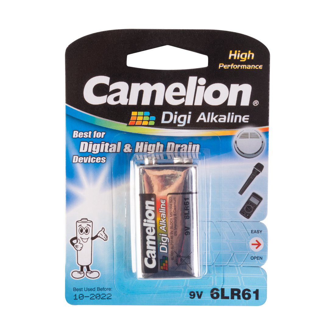 Батарейка Camelion Digi Alkaline 6LR61-BP1DG