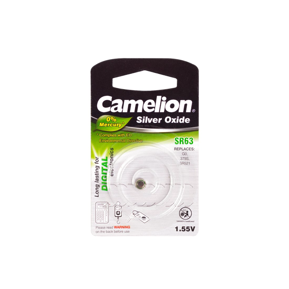 Батарейка Camelion Silver Oxide SR63-BP1 1.55Vx1 купить,NaN