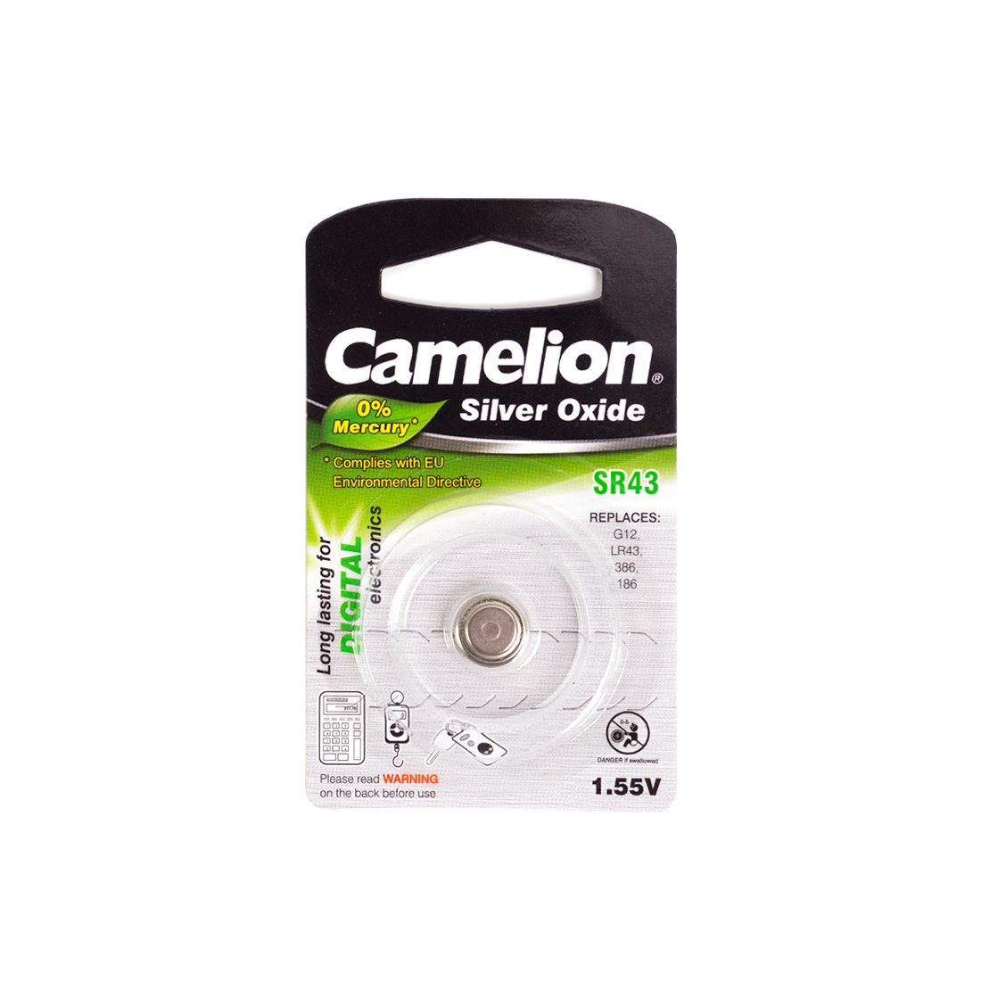 Батарейка Camelion Silver Oxide SR43-BP1 1.55Vx1 купить,NaN