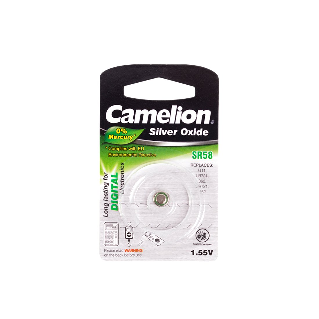 Батарейка Camelion Silver Oxide SR58-BP1 1.55Vx1