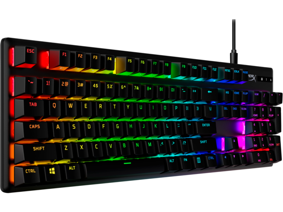 Клавиатура HyperX Alloy Origins PBT HX Red 639N3AA черная - ForteMarket Клавиатура HyperX Alloy Origins PBT HX Red 639N3AA черная купить,0