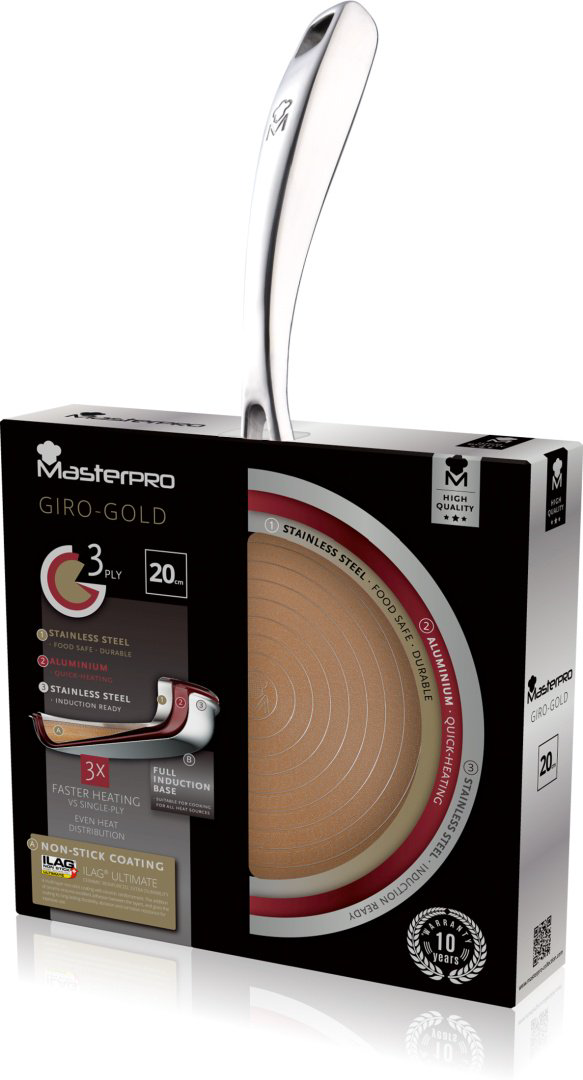 Сковорода Bergner Giro-Gold Masterpro BGMP-2114 20 см купить,21640