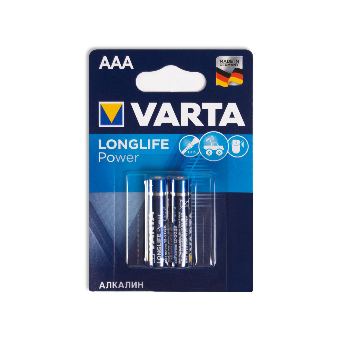 Батарейки Varta Longlife Power Micro LR03 1.5Vx2