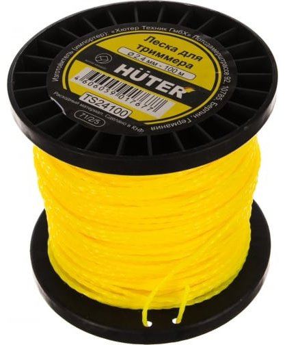 Huter леска TS24100 витой квадрат 2.4 мм 100 м 71/2/5 1 шт купить,7115