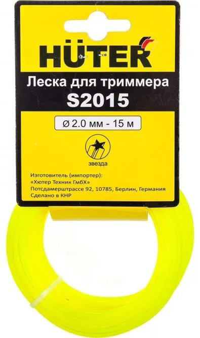 Huter S2015 звезда 2.0 мм 15 м 71/1/10 купить,635