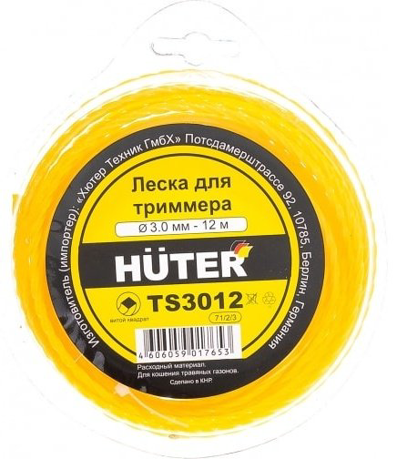 Huter TS3012 витой квадрат 3.0 мм 12 м 71/2/3 купить,1630
