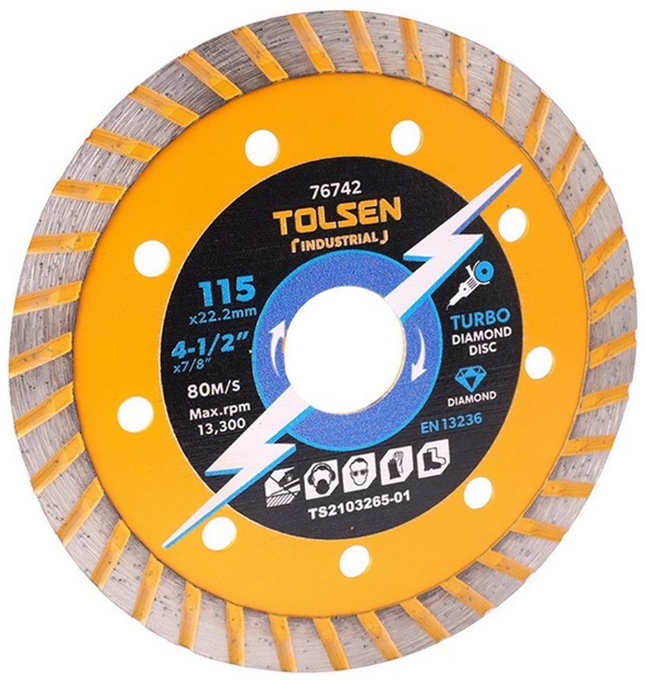 Шлифмашина угловая TOLSEN 79543 + диск сегментированный + диск турбированный + очки + перчатки - ForteMarket Шлифмашина угловая TOLSEN 79543 + диск сегментированный + диск турбированный + очки + перчатки купить,0