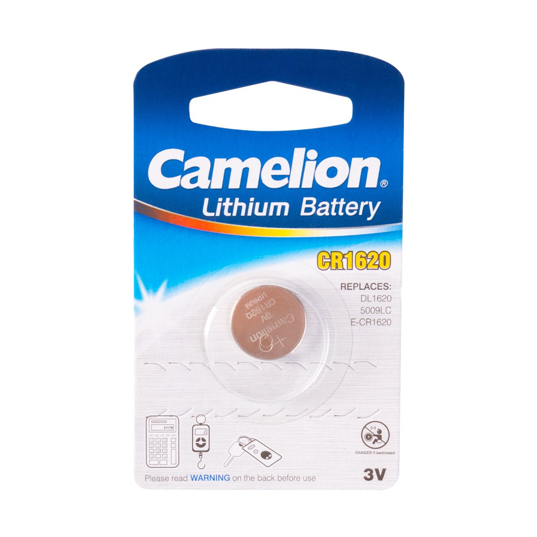 Батарейка Camelion Lithium CR1620-BP1 3Vx1