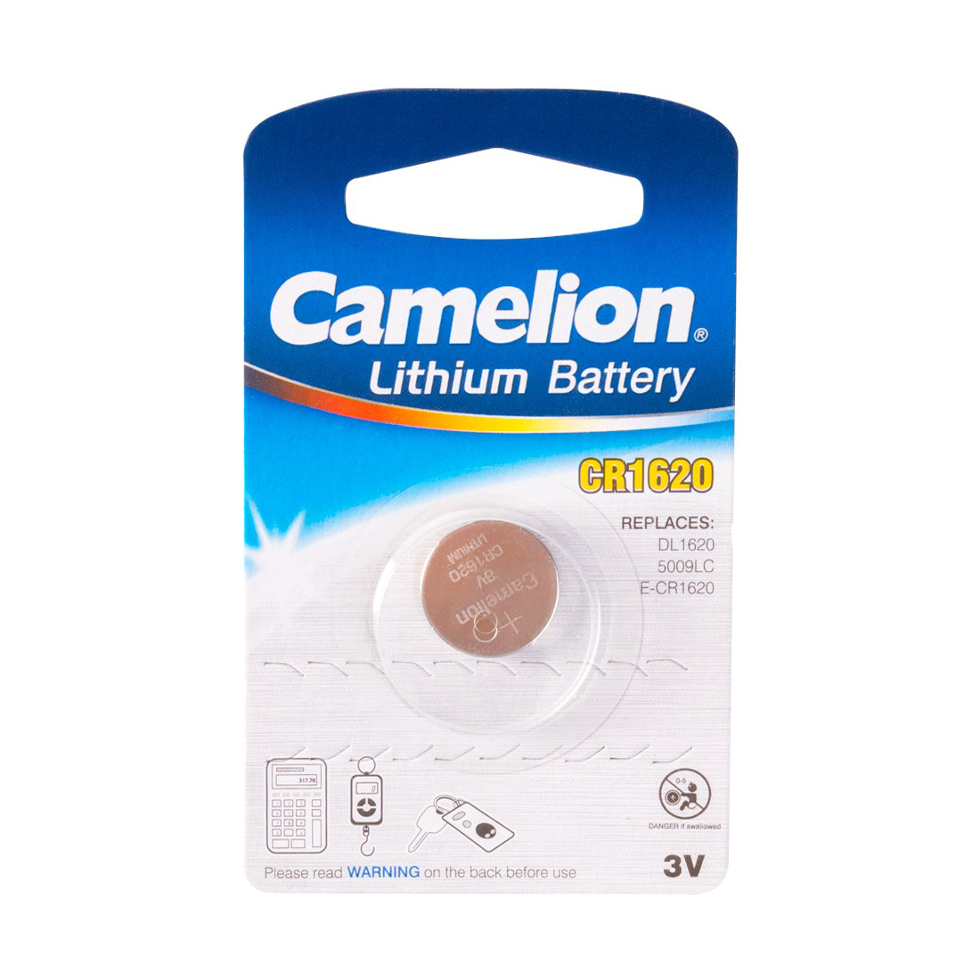 Батарейка Camelion Lithium CR1620-BP1 3Vx1 купить,NaN