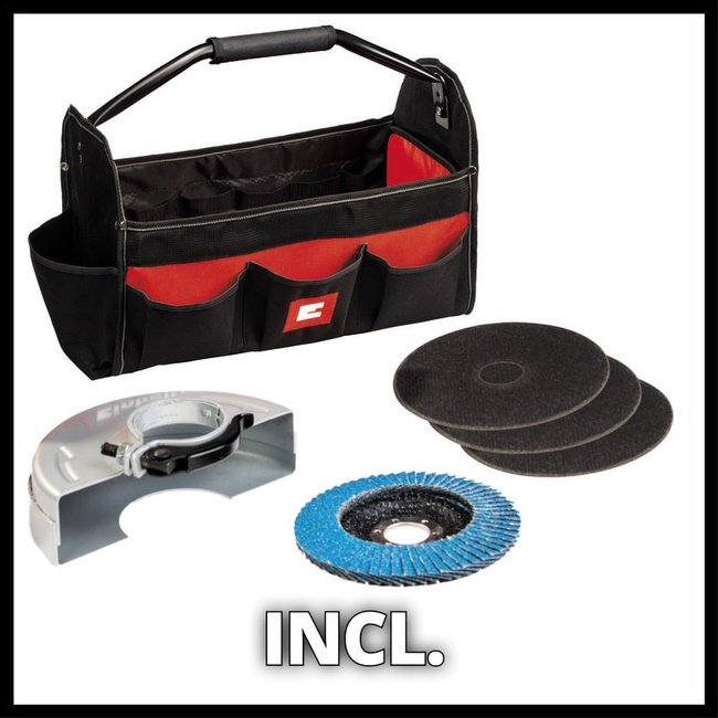 Шлифмашина угловая Einhell TC-AG 125/850 Kit 4430977 купить,0