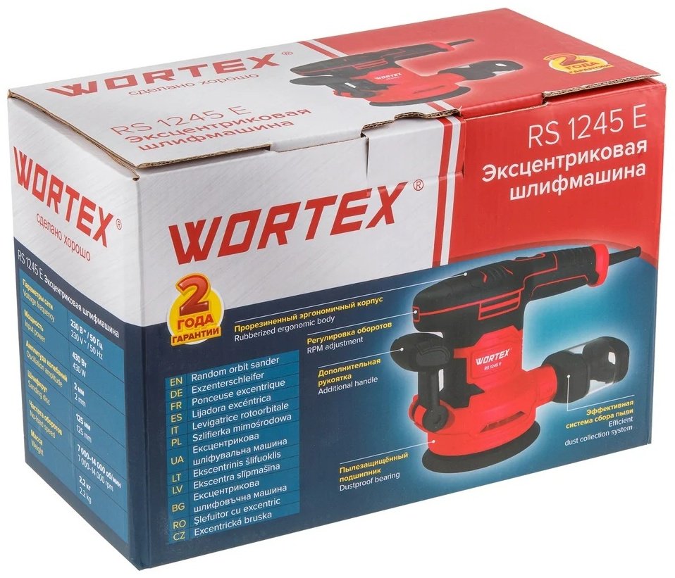 Шлифмашина эксцентриковая WORTEX RS 1245 E 1333395 купить,0
