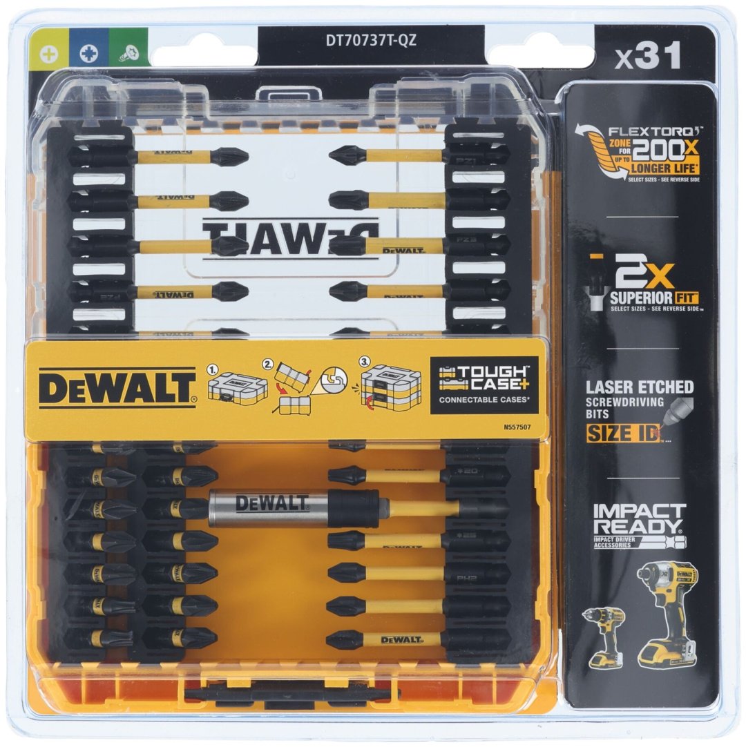 Набор оснастки строительный 31 в 1 DeWALT FLEXTORQ DT70737T-QZ - ForteMarket Набор оснастки строительный 31 в 1 DeWALT FLEXTORQ DT70737T-QZ купить,0
