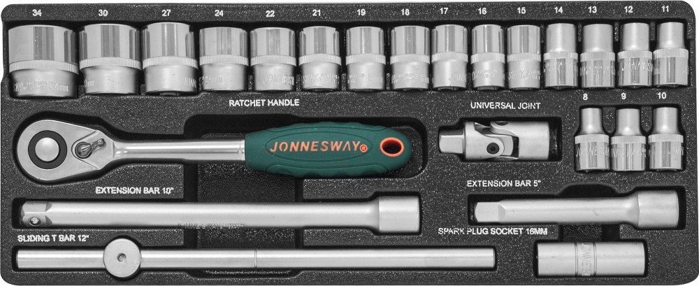 Набор инструментов автомобильный 24 в 1 JONNESWAY S04H4724S купить,0