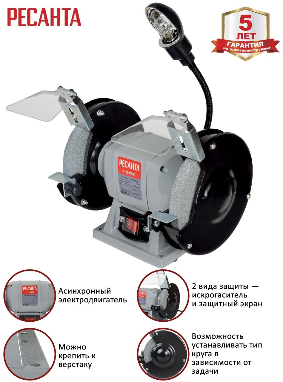 Точильный станок РЕСАНТА Т-150/250 купить,NaN