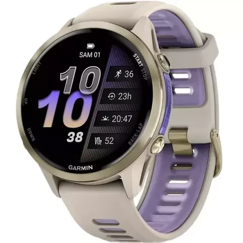  Спортивные часы Forerunner 970 010-02969-12 Gold Titanium with French Gray Case and French Gray/Translucent Indigo Band