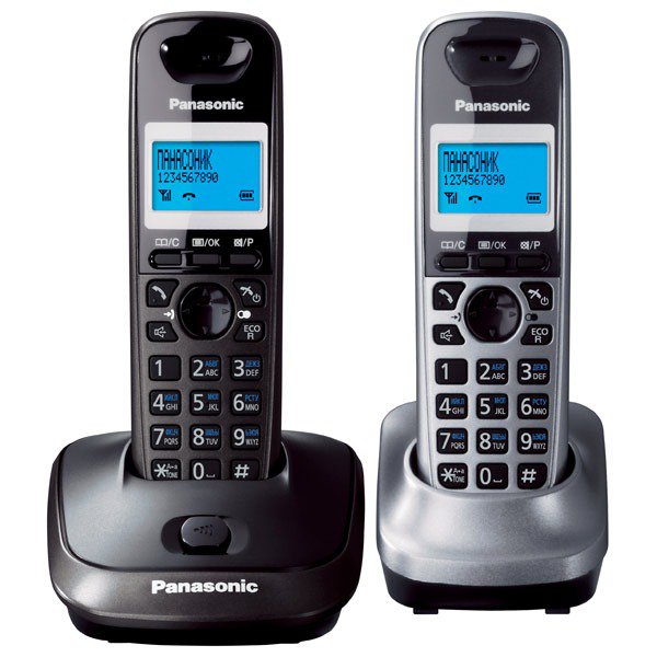 Радиотелефон Panasonic KX-TG2512RU2 черно-серый