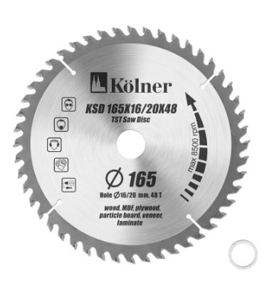 Пильный диск Kolner KSD 165x16/20x48 мм  