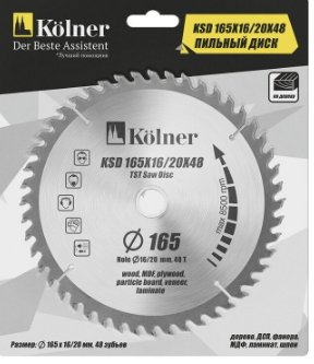 Пильный диск Kolner KSD 165x16/20x48 мм   купить,0