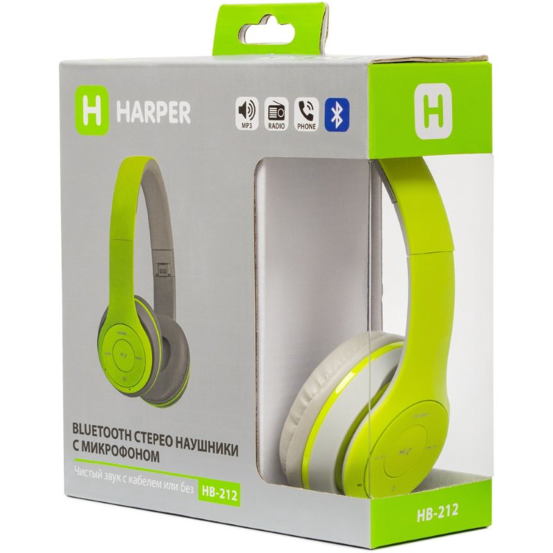  Наушники Harper HB-212 зеленый купить,NaN
