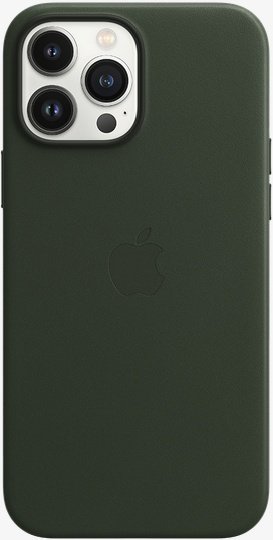 Чехол Apple для iPhone 13 Pro Max Leather Case with MagSafe MM1Q3ZM/A зелёная секвойя купить,NaN
