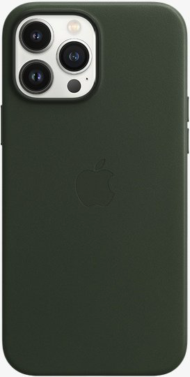 Чехол Apple для iPhone 13 Pro Max Leather Case with MagSafe MM1Q3ZM/A зелёная секвойя купить,NaN