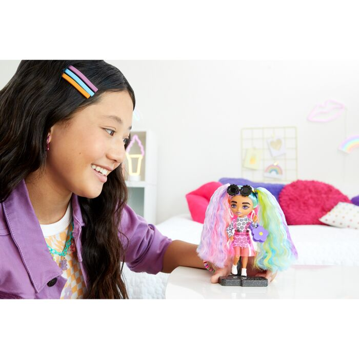 Кукла Barbie Extra Minis Радужные волосы HHF82  купить,NaN
