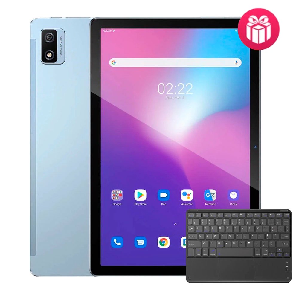 Планшет Blackview Tab 12 10.1 Дюймов 4+64Gb Twilight Blue + Клавиатура Blackview Bluetooth K1 Black