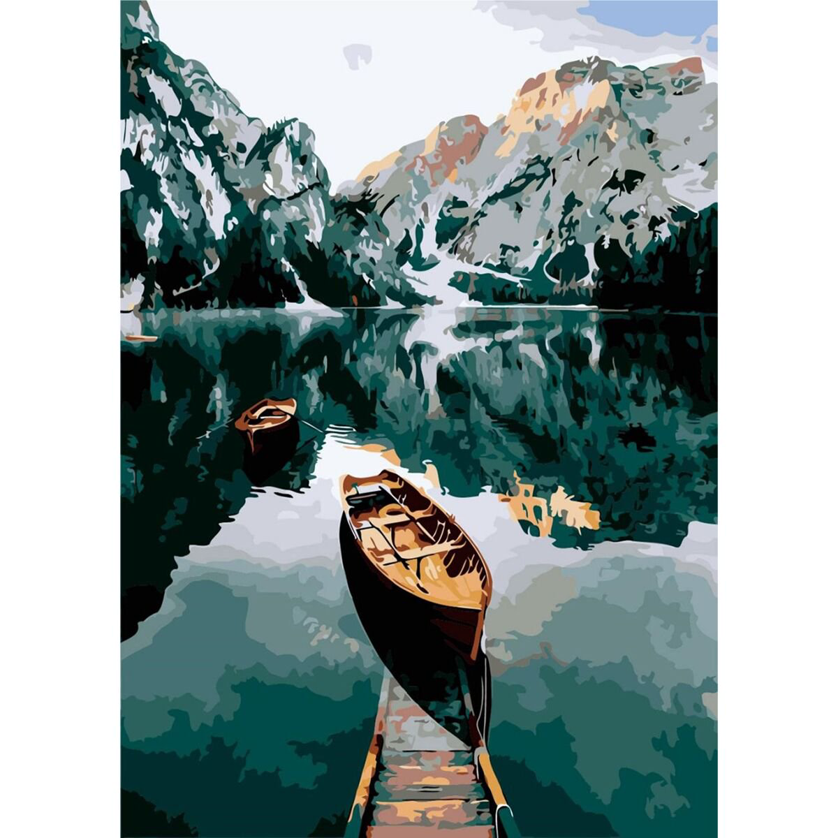 Картина по номерам DELL' ARTE Горное озеро 40*50 см купить,NaN