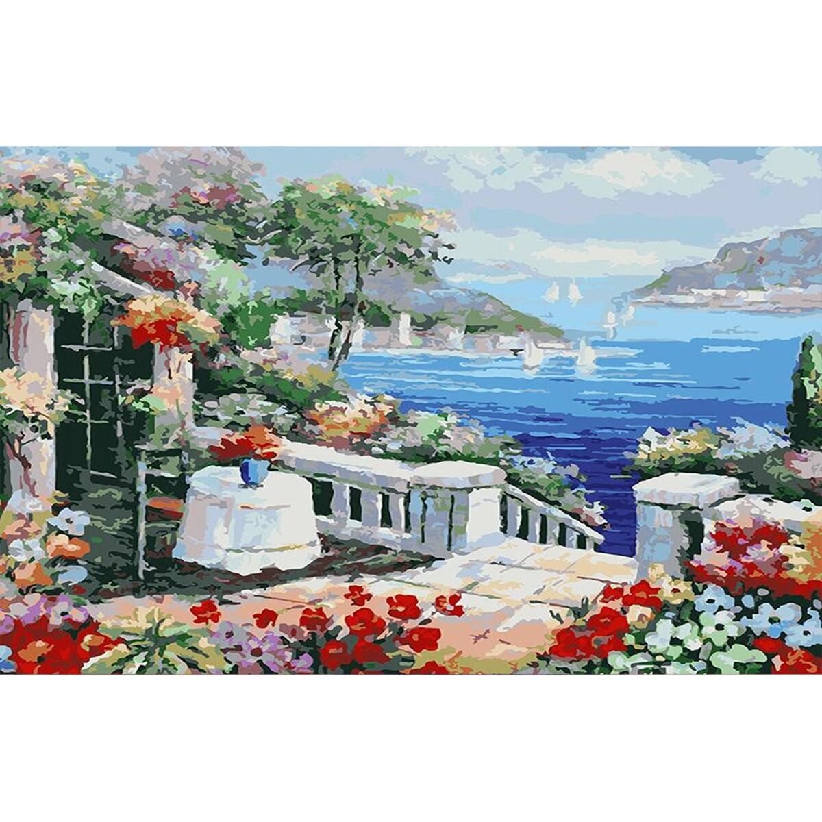 Картина по номерам DELL' ARTE Терраса у моря 40*50 см  купить,NaN