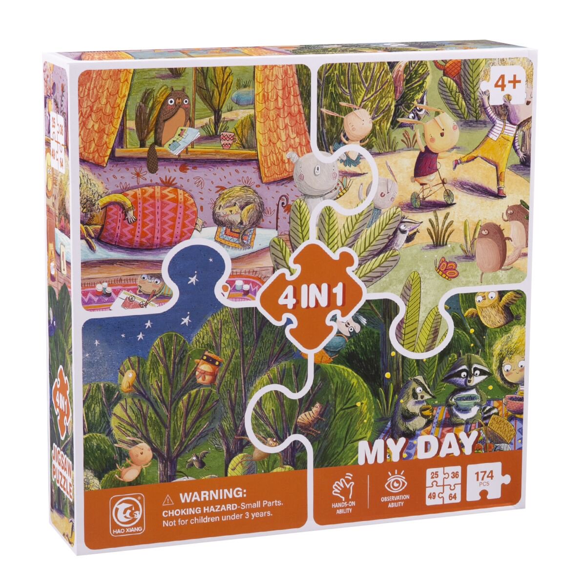 Пазлы Puzzles Мой день 4 в 1 купить,NaN