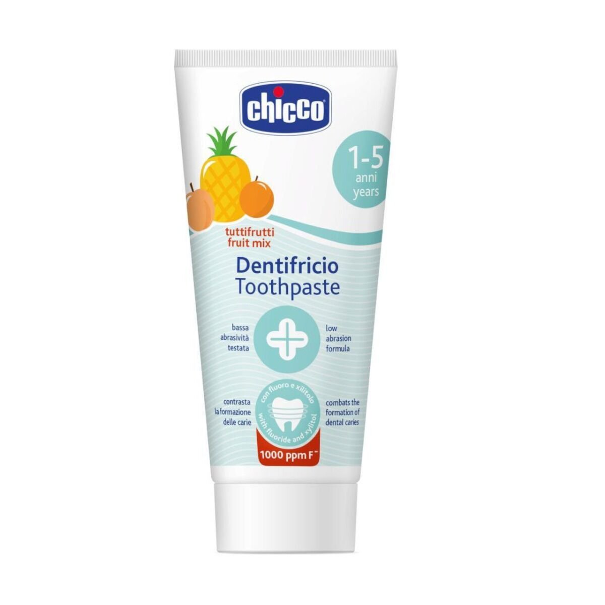 Зубная паста Chicco с фруктовым вкусом 1-5 лет 50гр