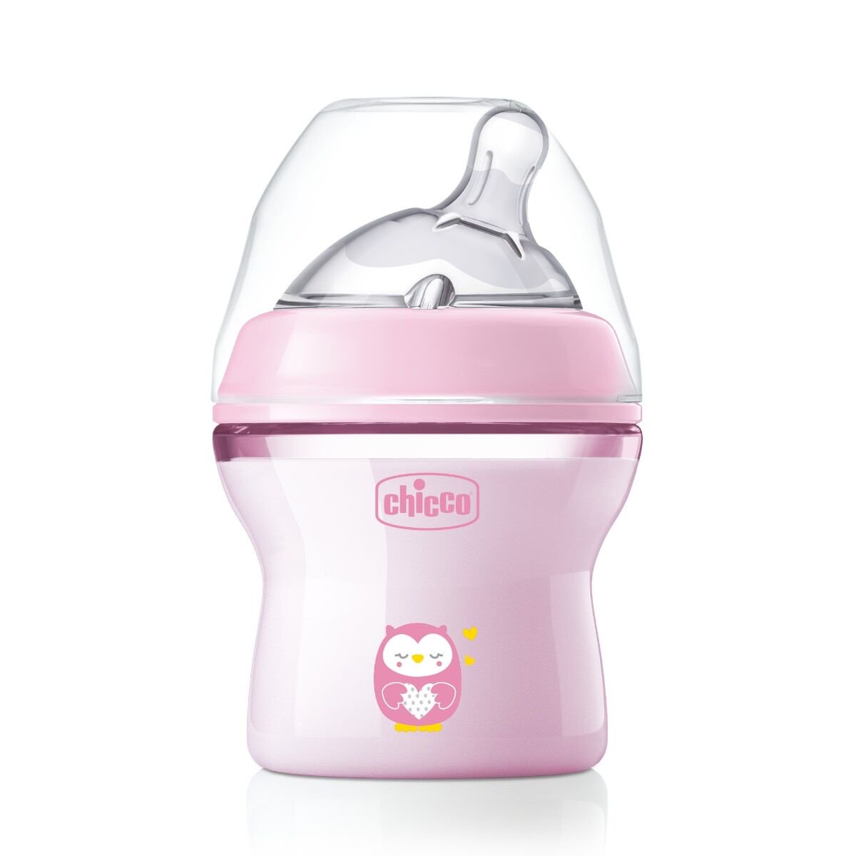  Бутылочка Chicco для кормления Natural Feeling розовая 150 мл 