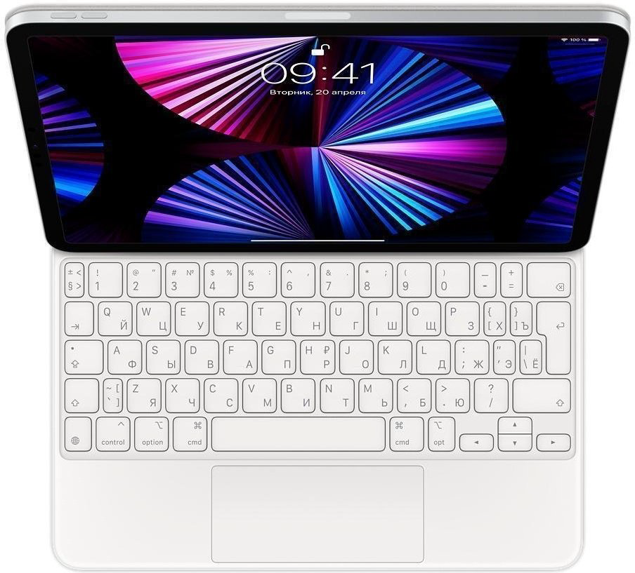 Чехол-клавиатура Apple для iPad Pro 11-inch Magic Keyboard MJQJ3RS/A белая  купить,NaN