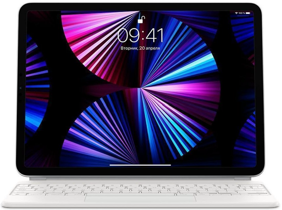Чехол-клавиатура Apple для iPad Pro 11-inch Magic Keyboard MJQJ3RS/A белая  купить,NaN