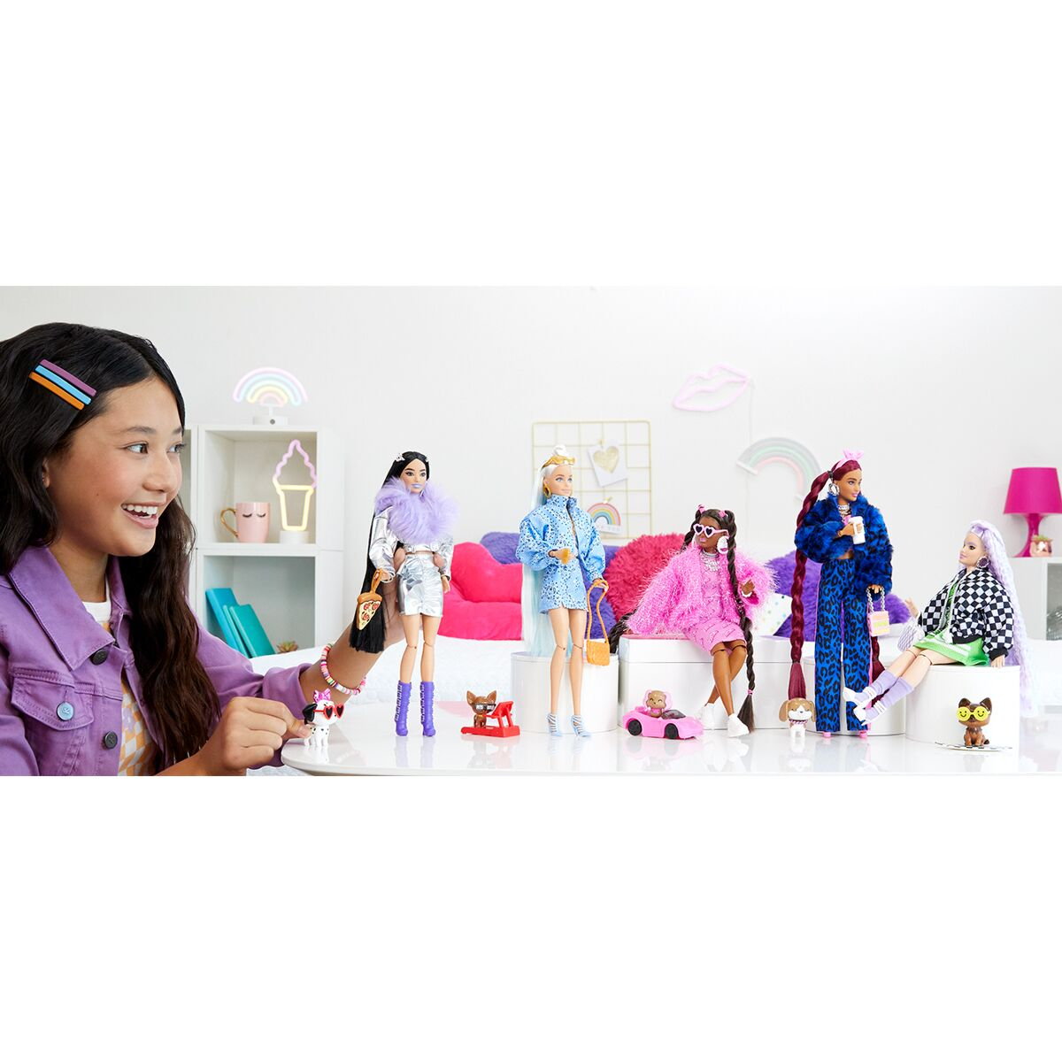 Кукла Barbie Extra в костюме с леопардовым принтом HHN090 купить,NaN