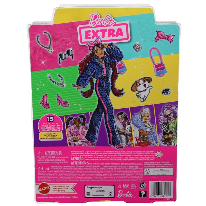Кукла Barbie Extra в костюме с леопардовым принтом HHN090 купить,NaN