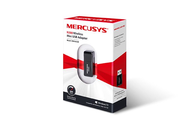 Wi-Fi адаптер Mercusys MW300UM черный - ForteMarket Wi-Fi адаптер Mercusys MW300UM черный купить,0