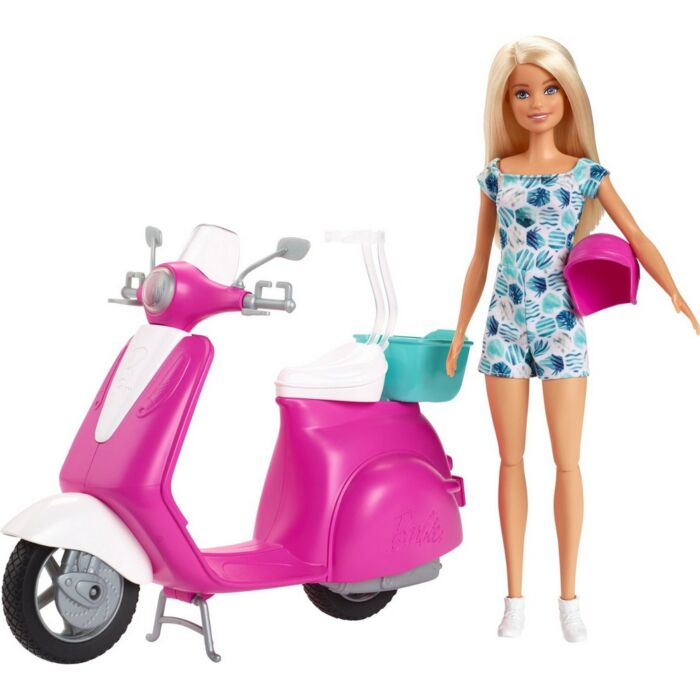 Кукла Barbie на Скутере Estate Транспорт Розовый GBK850 купить,NaN